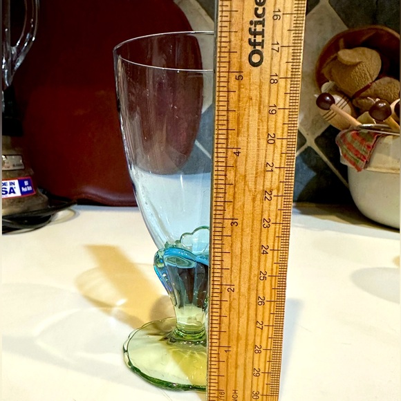 VTG BORMIOLI ROCCO BAHIA FOOTED GOBLET ITALY SET OF 4 5 5/8” JUICE WATER WINE DC - Picture 7 of 10